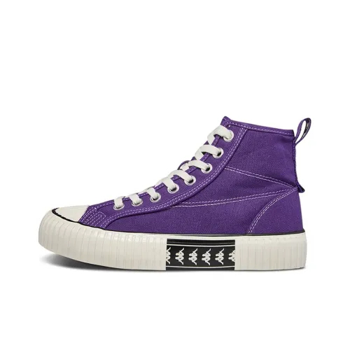 Kappa Canvas Shoes Unisex High-Top Brazilian Berry