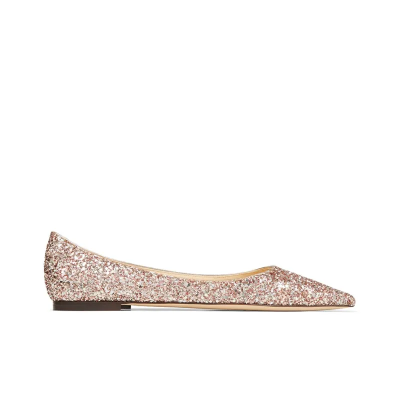 Jimmy Choo LOVE Flat Shoes Women's Pink-1
