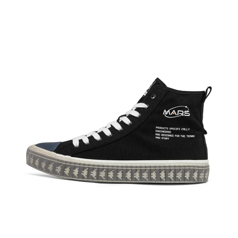 Kappa High Top Canvas Shoes Unisex Black-0