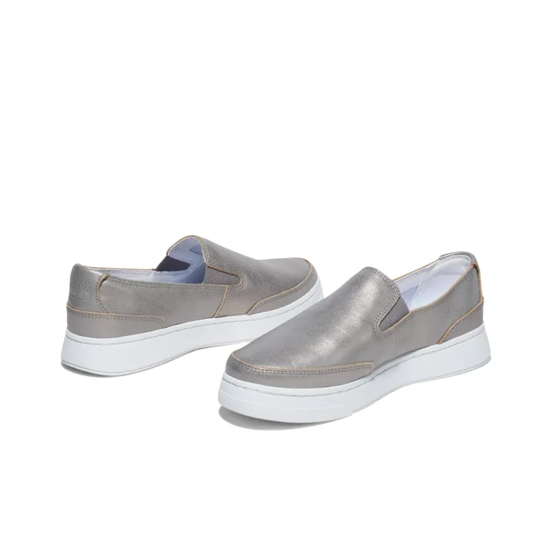 Timberland Women's Casual Shoes Women's Low Top Silver Gray/White-4