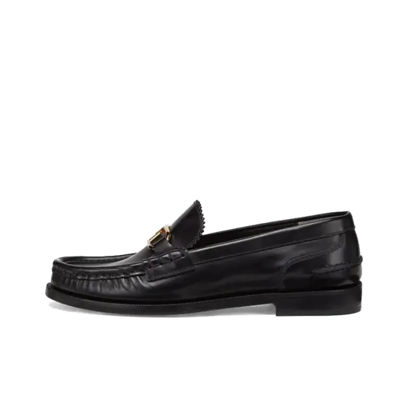 FENDI O'Lock Casual Single Shoes Women's Black-0