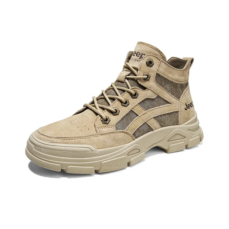 Jeep Warm Cushioning Height Increasing Ankle Length Outdoor Boots Men's Sand-1