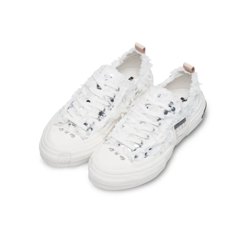 VESSEL Swan Dreams Low Top Canvas Shoes Unisex White Silver-2