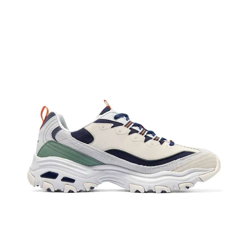 Skechers DLites 1.0 Chunky Shoes 'Beige Navy'-1