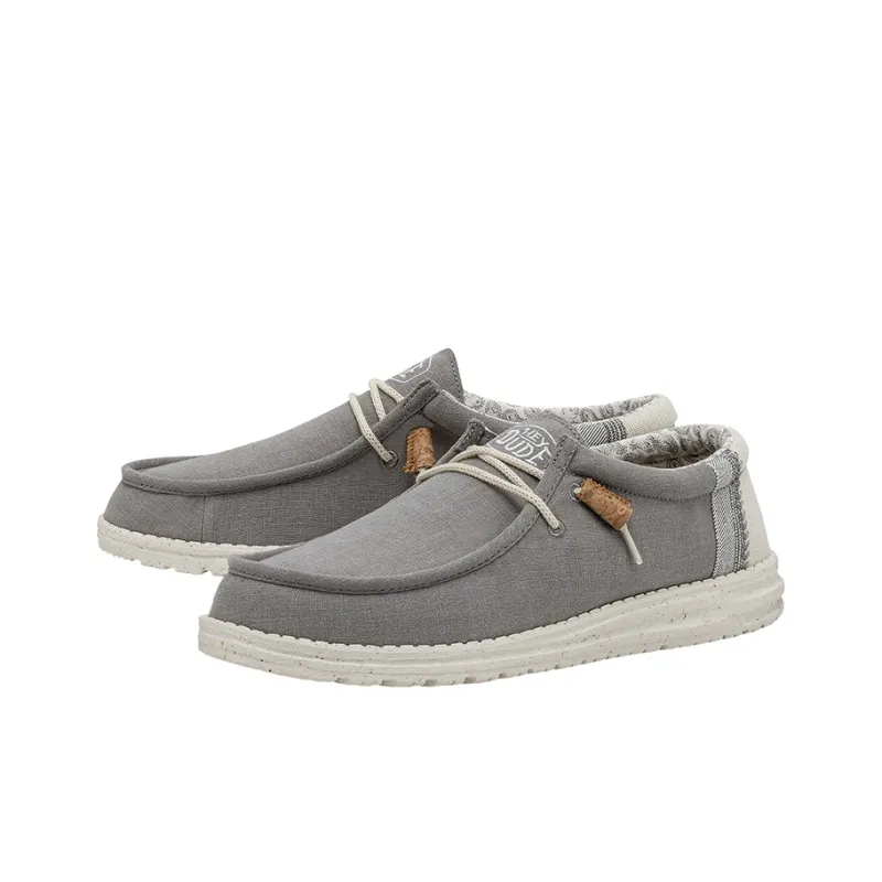 Heydude Canvas Shoes Men's Light Gray-1