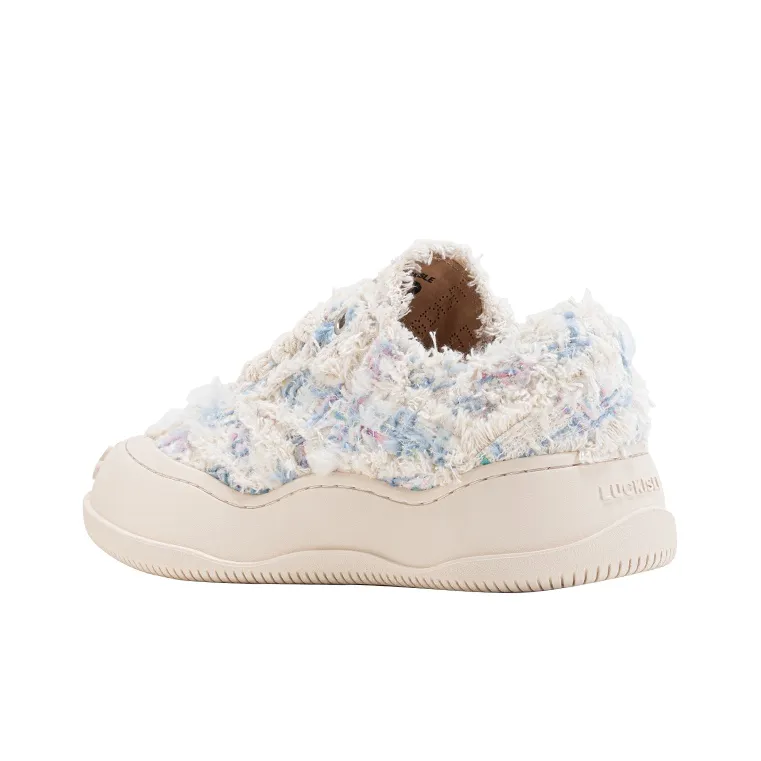 LUCKISLE Step By Step Lotus Lucky Shoes Low-Top Canvas Shoes Unisex Dopamine Blue-5