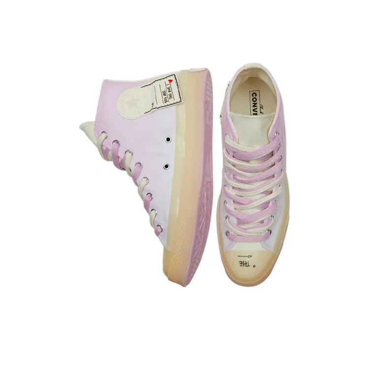 Converse 1970s Chuck Taylor All Star Wear Resistant High Top Canvas Shoes Unisex Pink-3