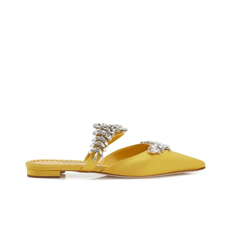 MANOLO BLAHNIK Lurumflat Women's Casual Shoes Women's Yellow-1