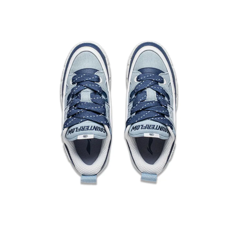 LiNing CF Tracing Honor 3.5 Anti Slip Wear Resistant Low Top Casual Shoes Men's Mist Blue-3