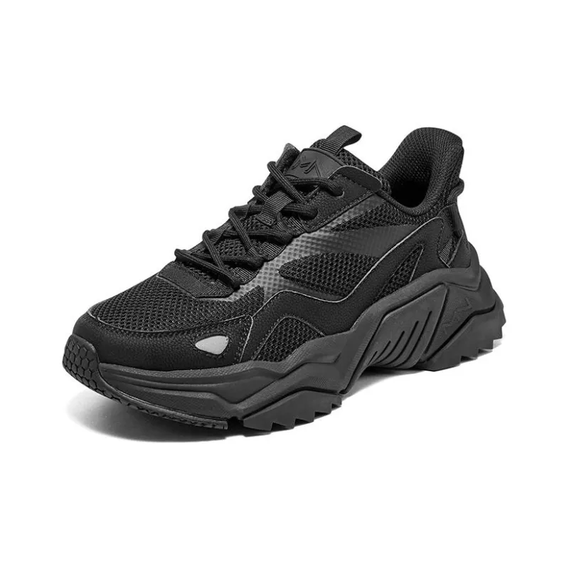 Skechers Cushioning Anti Slip And Wear Resistant Low Top Chunky Sneakers Women's Black-2