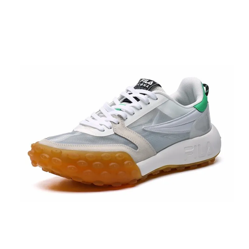 FILA Gara Slip Resistant Cushioning Wear Resistant Breathable Low Top Chunky Sneakers Men's Early Snow-1