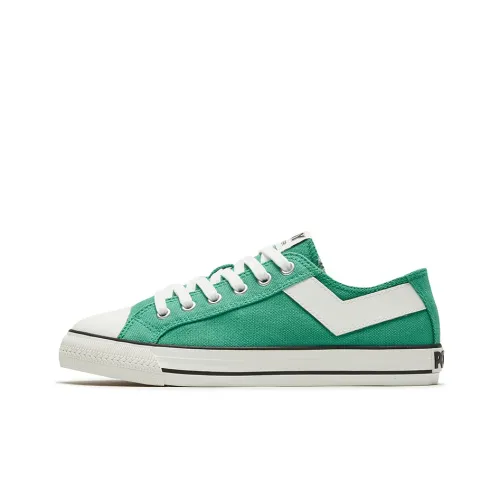 PONY Anti-Slip Wear-Resistant Breathable Lightweight Coverage Low-Top Canvas Shoes Women's Green