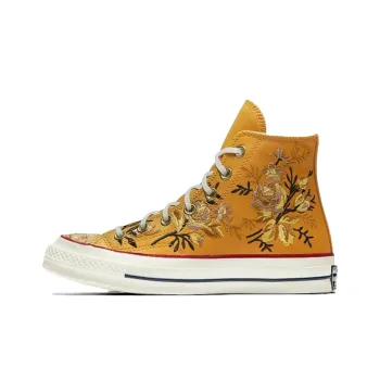 Chuck 70 Women's Converse High 'Parkway Floral Embroidery Turmeric Gold' Women's