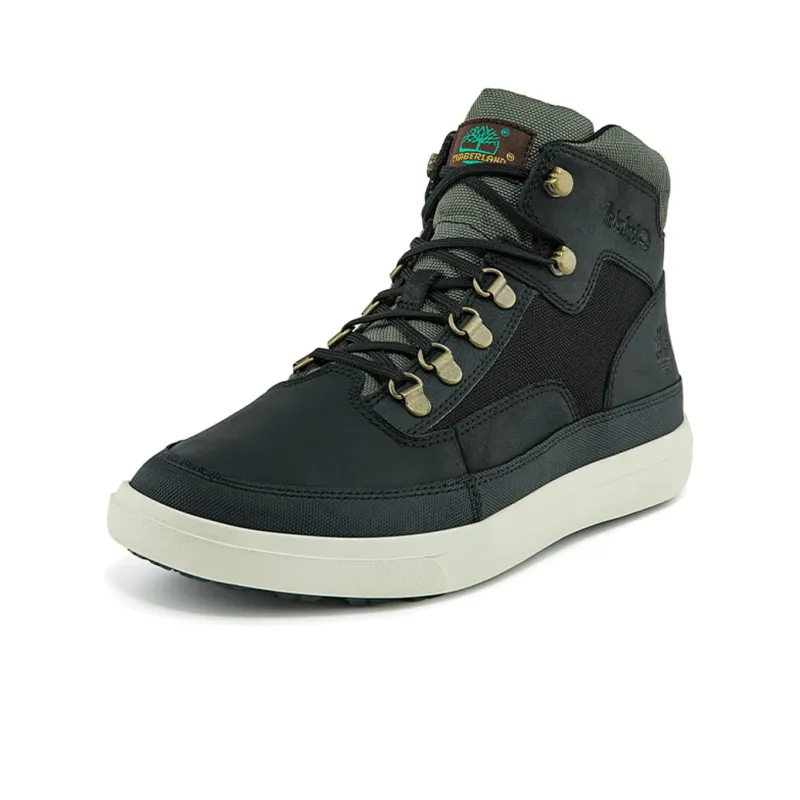 Timberland Ashwood Park Mid Leather And Fabric Hiker Boots 'Black'-2