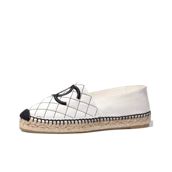 CHANEL Espadrilles Women's Black White