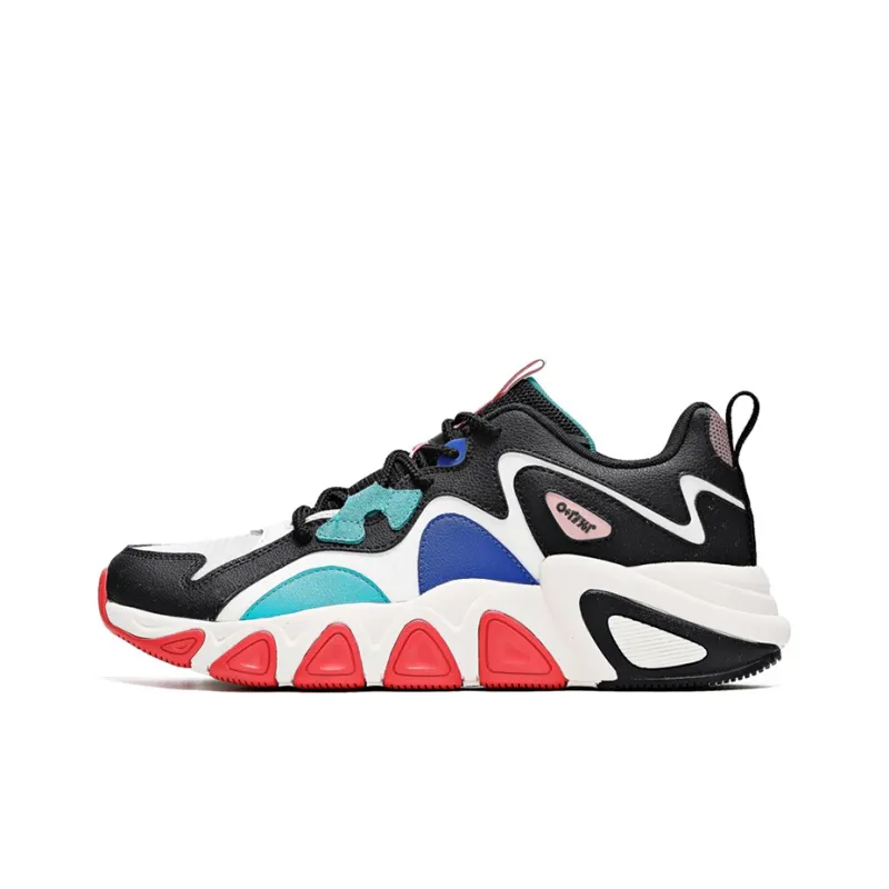 361° Low Top Chunky Sneakers Men's Black Red-0