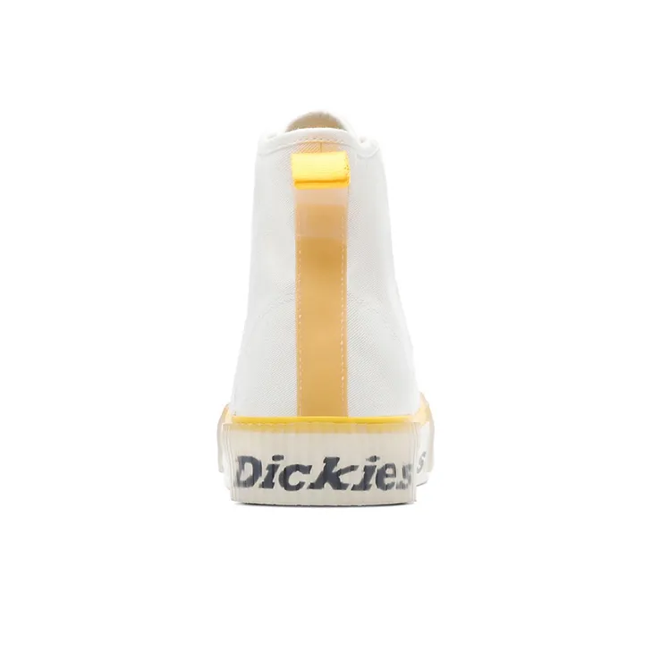 Dickies Canvas Shoes Unisex High Top White Yellow-3