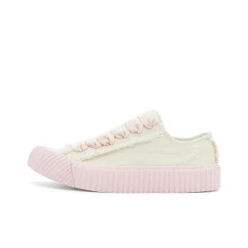 Kappa Wear resistant And Lightweight Low Top Canvas Shoes Women's White Light Rose Pink