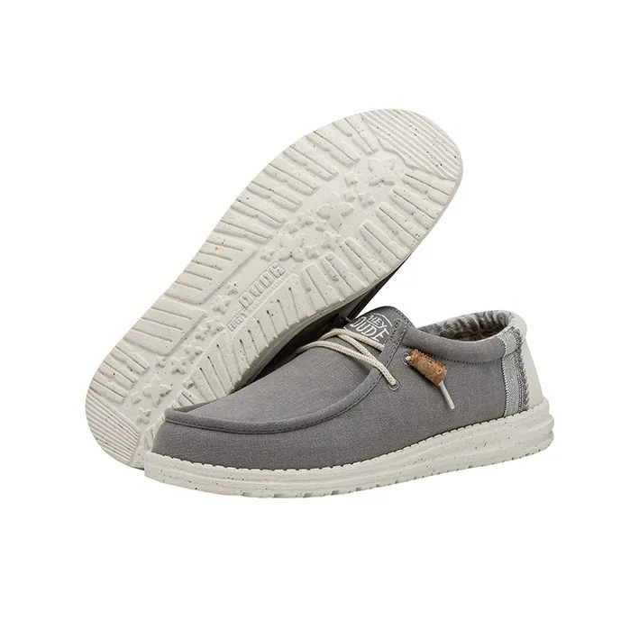 Heydude Canvas Shoes Men's Light Gray-6
