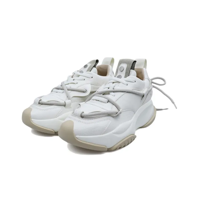 MORRELL MAXIE Slip-Resistant Height Increasing Low-Top Chunky Sneakers Women's White-1