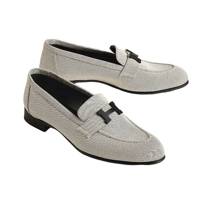 HERMES Paris Loafers Women's Dark Reddish Purple-3