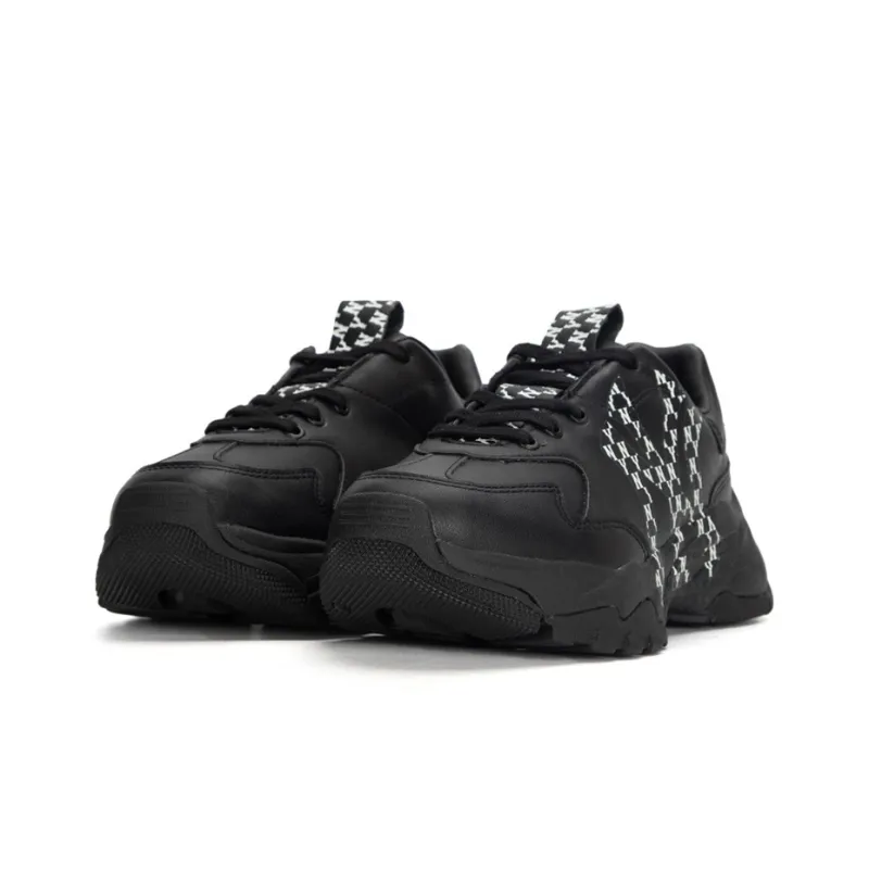 MLB Big Ball Chunky Height Increasing Low Top Chunky Sneakers Unisex Black-2