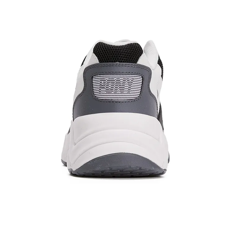 PONY Modern 2 Slip Resistant Height Increasing Low Top Chunky Sneakers Unisex Black White Gray-3