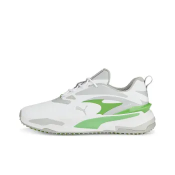 PUMA Gs Fast Anti Slip Wear Resistant Low Top Golf Shoes Men's White Gray Green