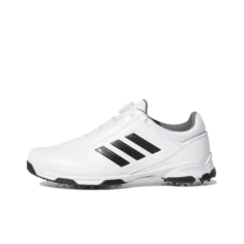 Adidas Traxion Lite Boa Wear-Resistant Low-Top Golf Shoes Men's White Black