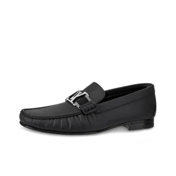 LOUIS VUITTON Montaigne Taïga Casual Single Shoes Men's Black