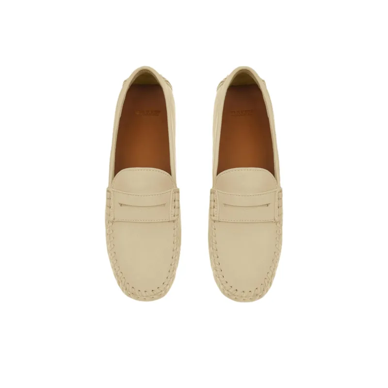 BALLY Driving Shoes Women's Beige-2