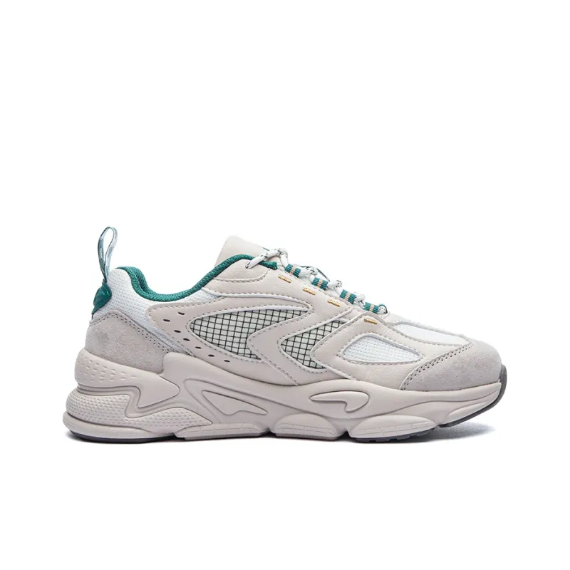 Kappa Cushioning, Breathable, Lightweight, Supportive Low Top Chunky Sneakers Unisex White Green-1