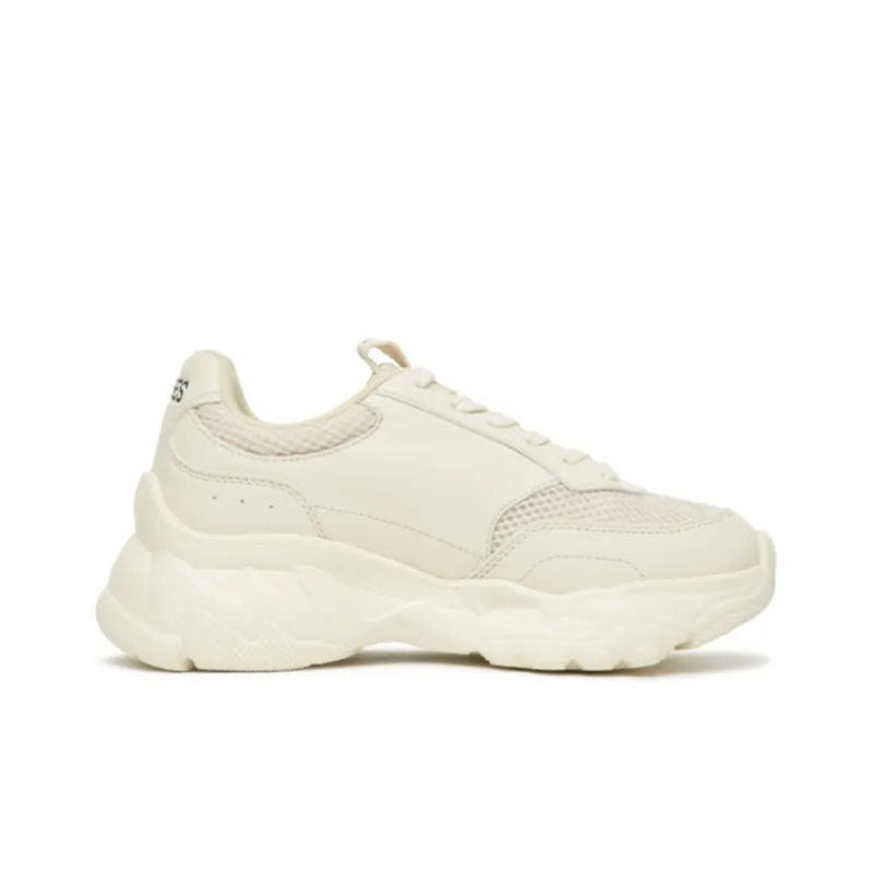 MLB Big Ball Chunky Mesh Cushioning Anti Slip Wear Resistant Breathability Low Top Chunky Sneakers Unisex White-1