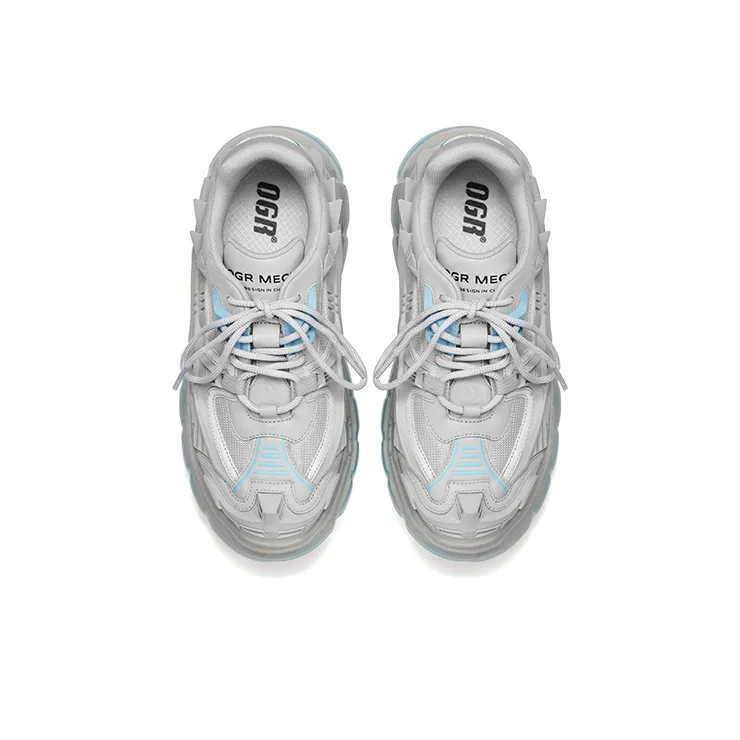OGR Chunky Sneakers Unisex Low Top Cloud Ink Gray-3