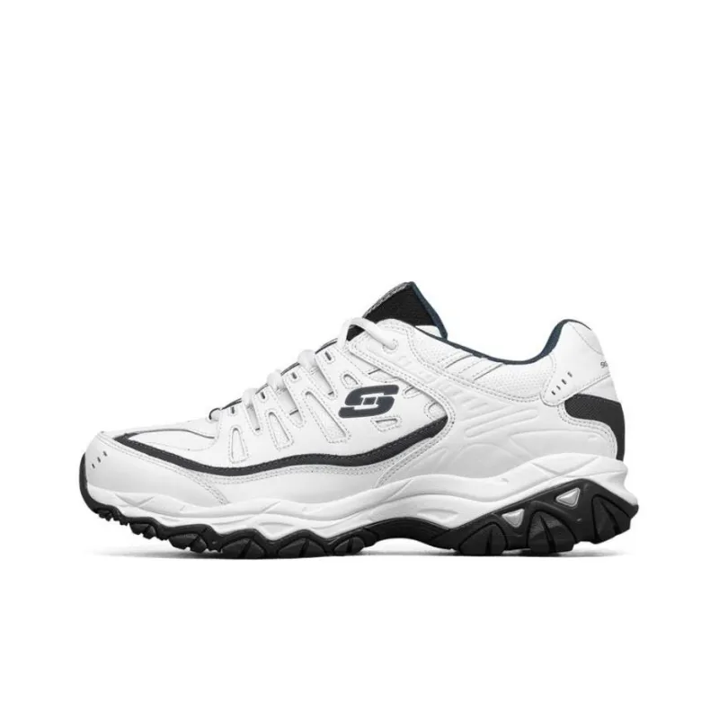 Skechers After Burn M.fit Cushioning Anti Slip And Wear Resistant Low Top Chunky Sneakers White-0