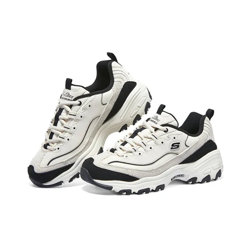 Skechers Arch Fit D'lites 'White Black' Women's-3