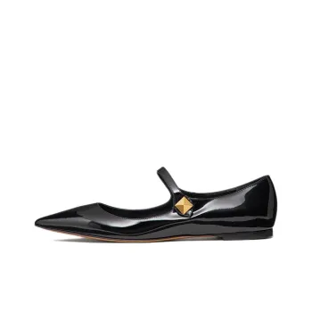 Valentino TIPTOE Flat Shoes Women's Black