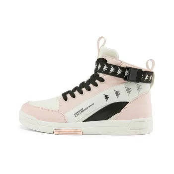 Kappa Breathable High-Top Canvas Shoes Women's Fan Shell Pink