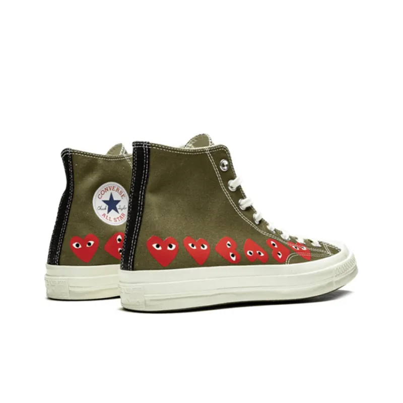 Converse Chuck Taylor All Star 70 Hi Comme Des Garcons Play Multi Heart Green-2