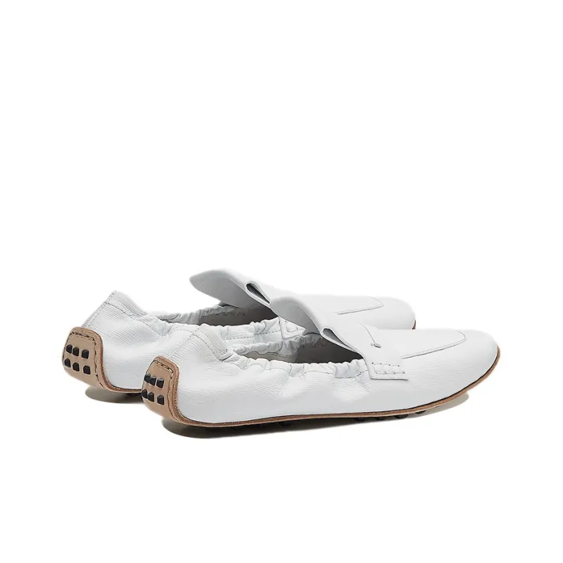 HERMES Echo Casual Single Shoes Women's White-3