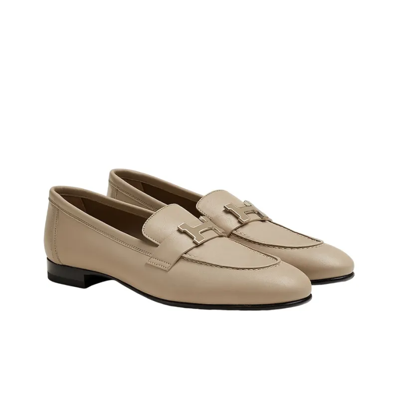 HERMES Paris Stylish Skateboarding Shoes Women's Beige-2