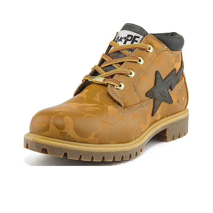 Timberland X Bape Nelson Premium Waterproof Chukka Boots 'Wheat And Chocolate'-3