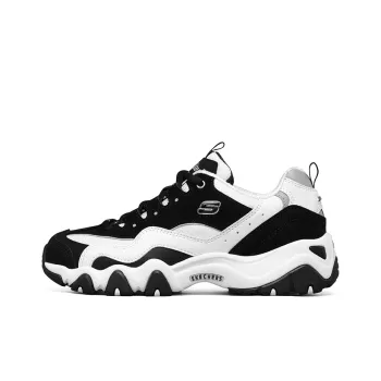 Skechers D'Lites Low Dad Shoes Gs Black/White/Grey Women's