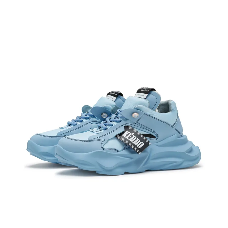 KEDDO Chunky Sneakers Unisex Low Top Blue-2