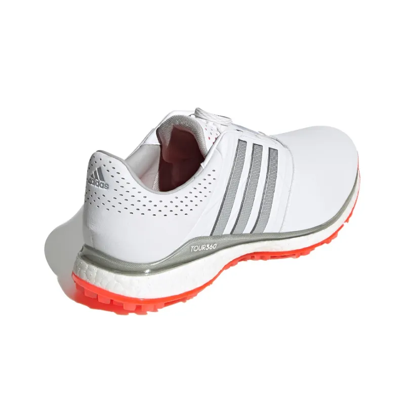 Adidas Tour360 XT SL Boa 2.0 Golf Shoes 'Cloud White Silver Metallic Solar Red'-3