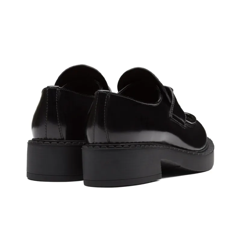 PRADA Leather Loafers 'Black' Women's-4