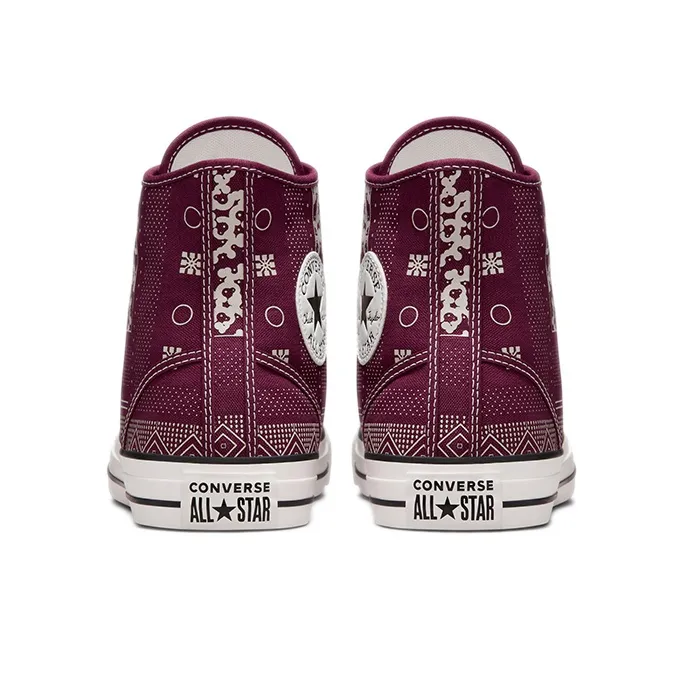 Converse Chuck Taylor All Star High 'Geometric Patchwork - Deep Bordeaux'-4