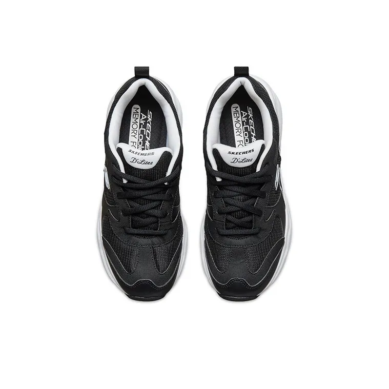 Skechers D'Lites Airy 'Black White' Women's-5