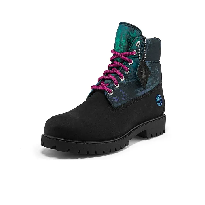 Timberland Heritage Nl Sky 6 Inch Waterproof Boots 'Black Nubuck With Print'-2