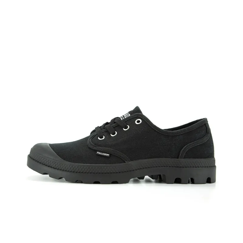 Palladium Pampa Oxford Anti Slip Wear Resistant Breathable Lightweight Warm Low Top Canvas Shoes Men's Black-0
